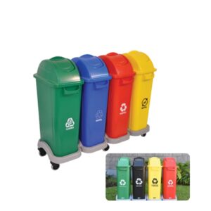 Estación de reciclaje de 4 contenedores de 50L.