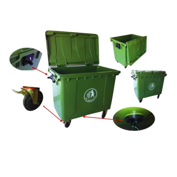 CONTENEDOR DE RESIDUOS DE EXTERIORES DE 1100L