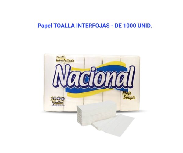 TOALLAS INTERFOLIADAS CELULOSA  1000 UN.
