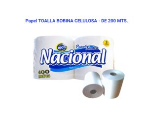 PAPEL TOALLA CELULOSA 200 M. X ROLLO