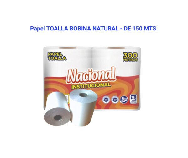 PAPEL TOALLA NATURAL 150 M. X ROLLO