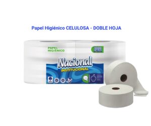 PAPEL HIGIENICO CELULOSA DOBLE HOJA 4 ROLLOS DE 250 mts.