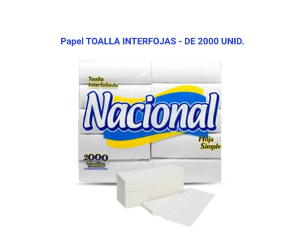 TOALLAS INTERFOLIADAS CELULOSA 2000 UN.
